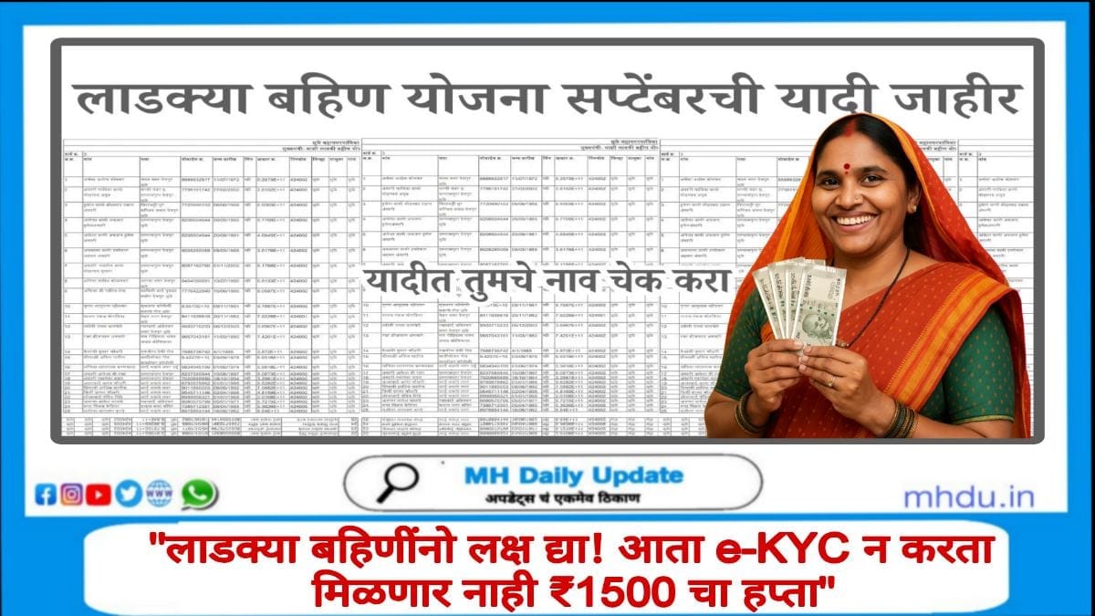 Ladki Bahin Yojana Maharashtra e-KYC update