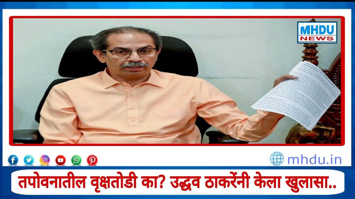 Nashik Tapovan Why Tree Cutting asks Uddhav Thackeray
