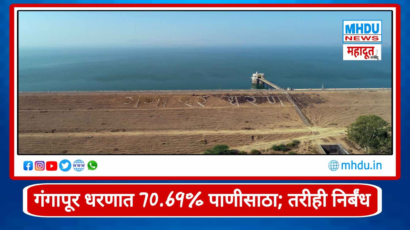Gangapur Dam Water Storage Nashik