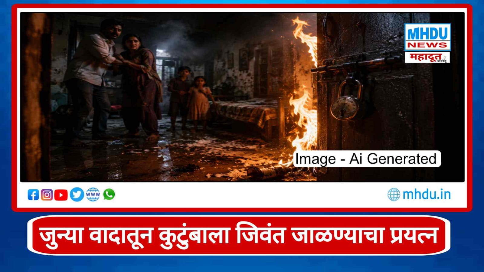 Nashik Crime Family Burning Attempt Lekhanagar