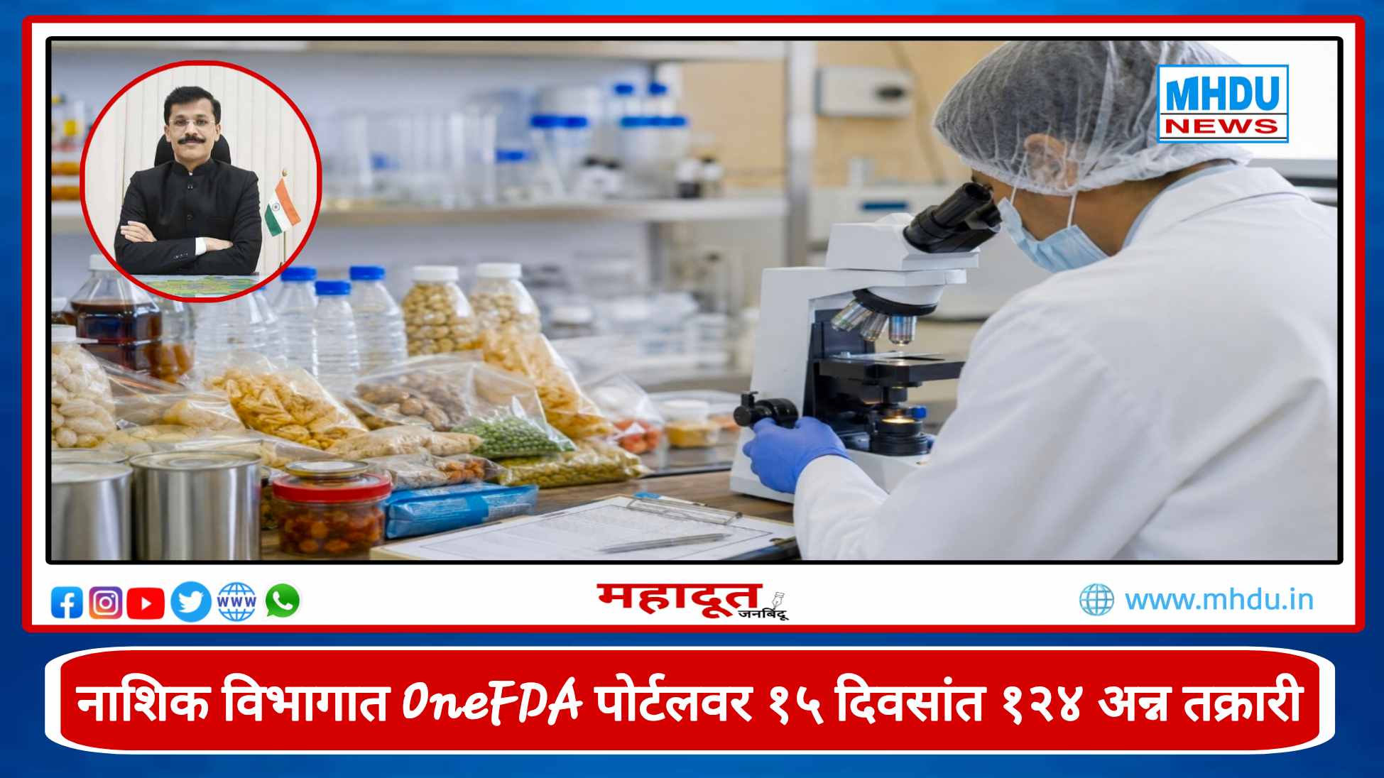 OneFDA Nashik Food Complaints 2026