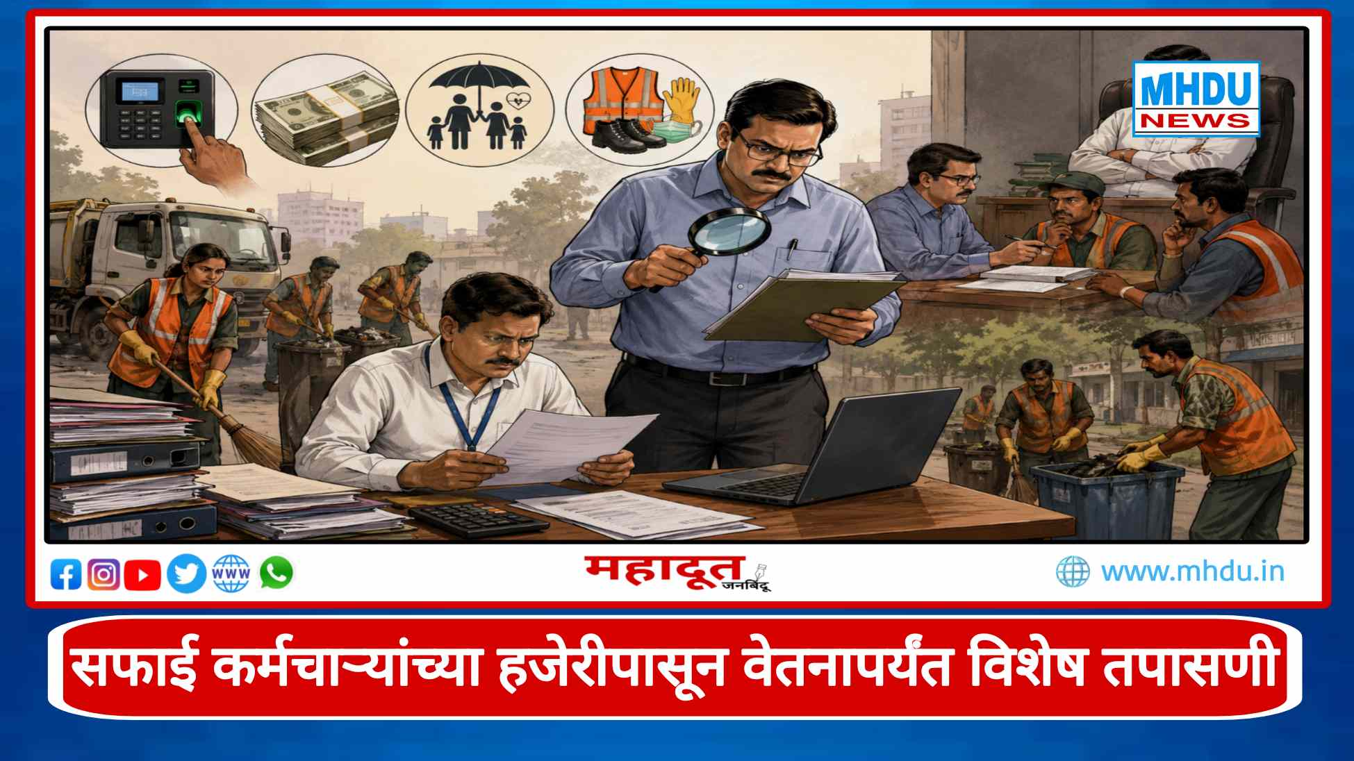 Nashik Contract Cleaning Workers Special Inspection